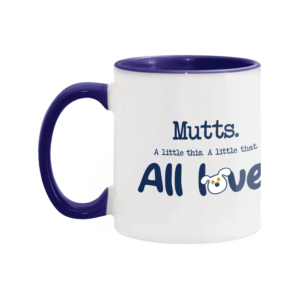 Mutts. All love! Two-tone Ceramic Mug
