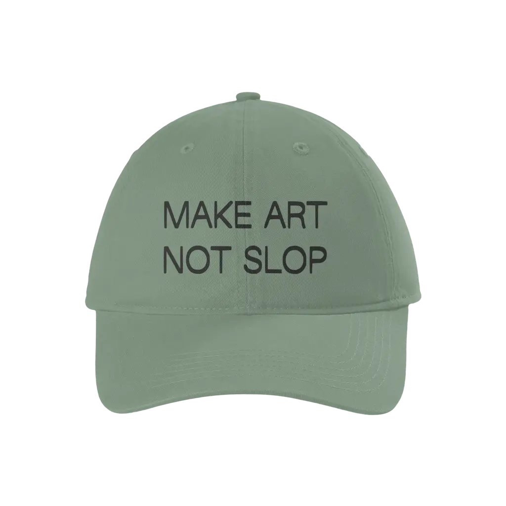 Make Art Not Slop (embroidered hat)