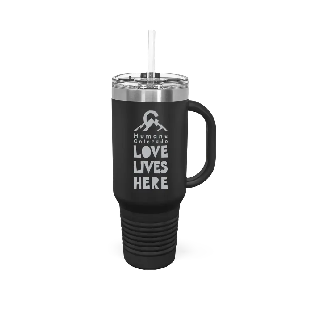 Love Lives Here Travel Mug