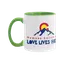 Love Lives Here Two-Tone Ceramic Mug thumbnail 4
