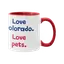 Love Lives Here Two-Tone Ceramic Mug thumbnail 2