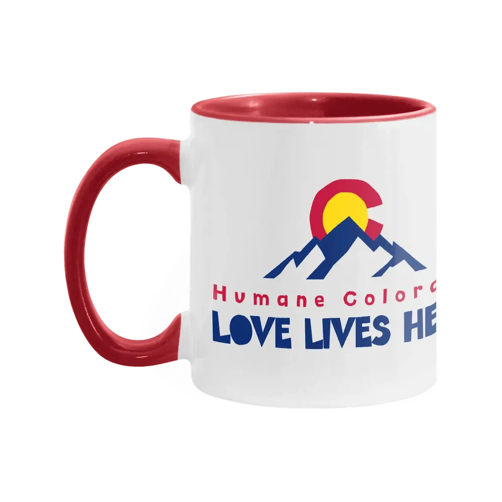 Love Lives Here Two-Tone Ceramic Mug