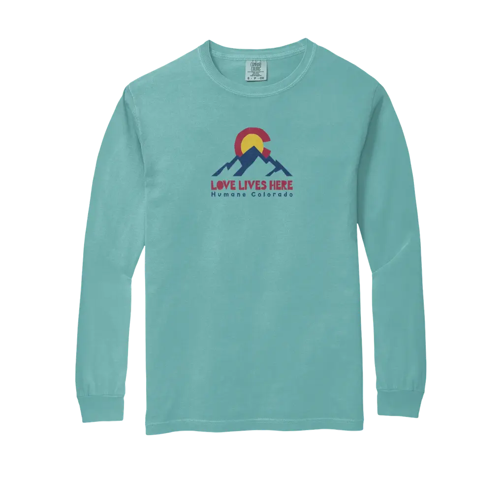 Love Lives Here Comfort Colors Long Sleeve