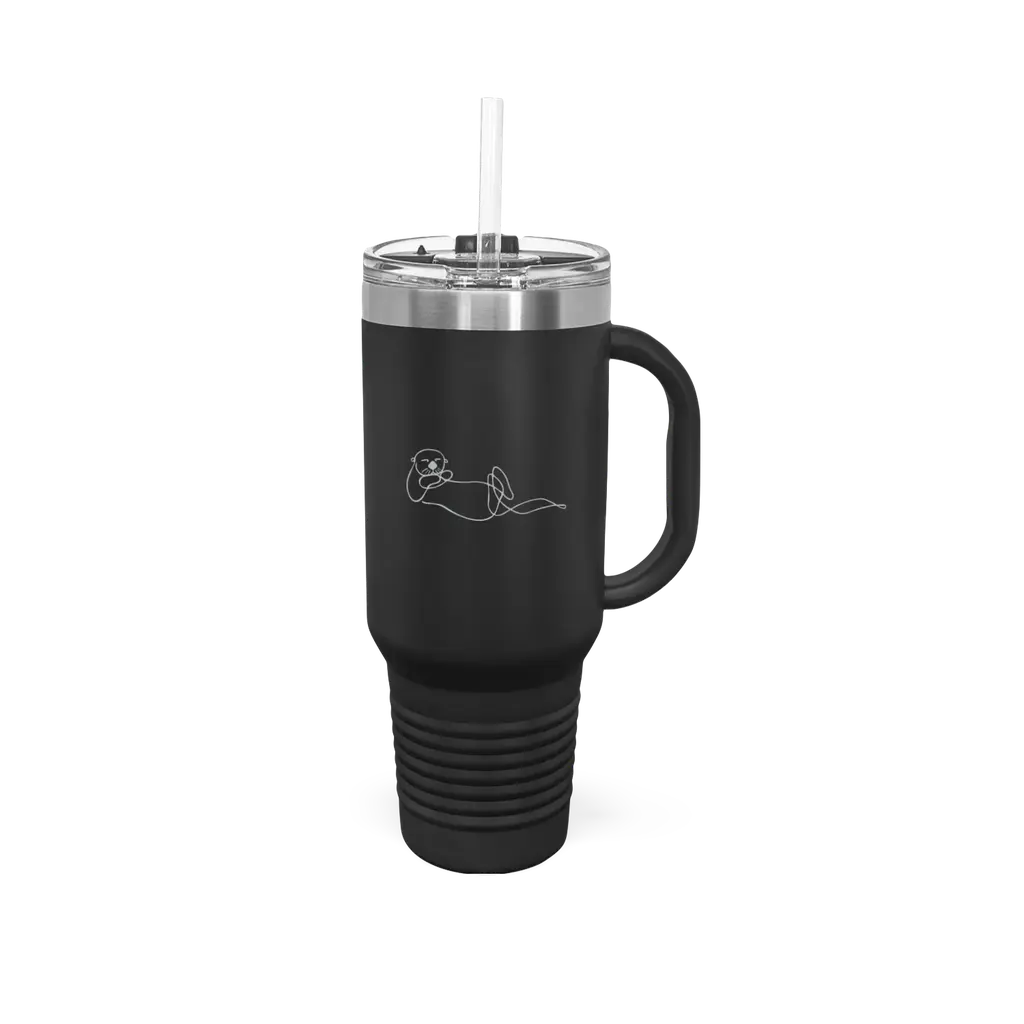 Resting Otter Contour Travel Mug