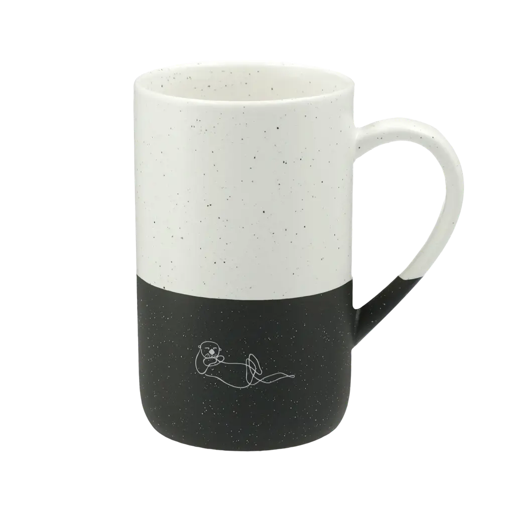 Resting Otter Contour Speckled Mug
