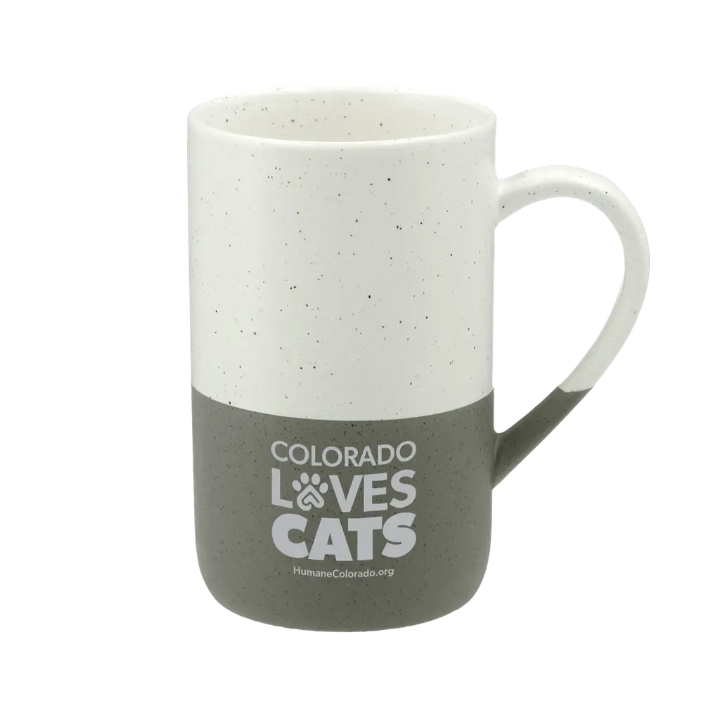 Colorado Loves Cats Speckled Mug