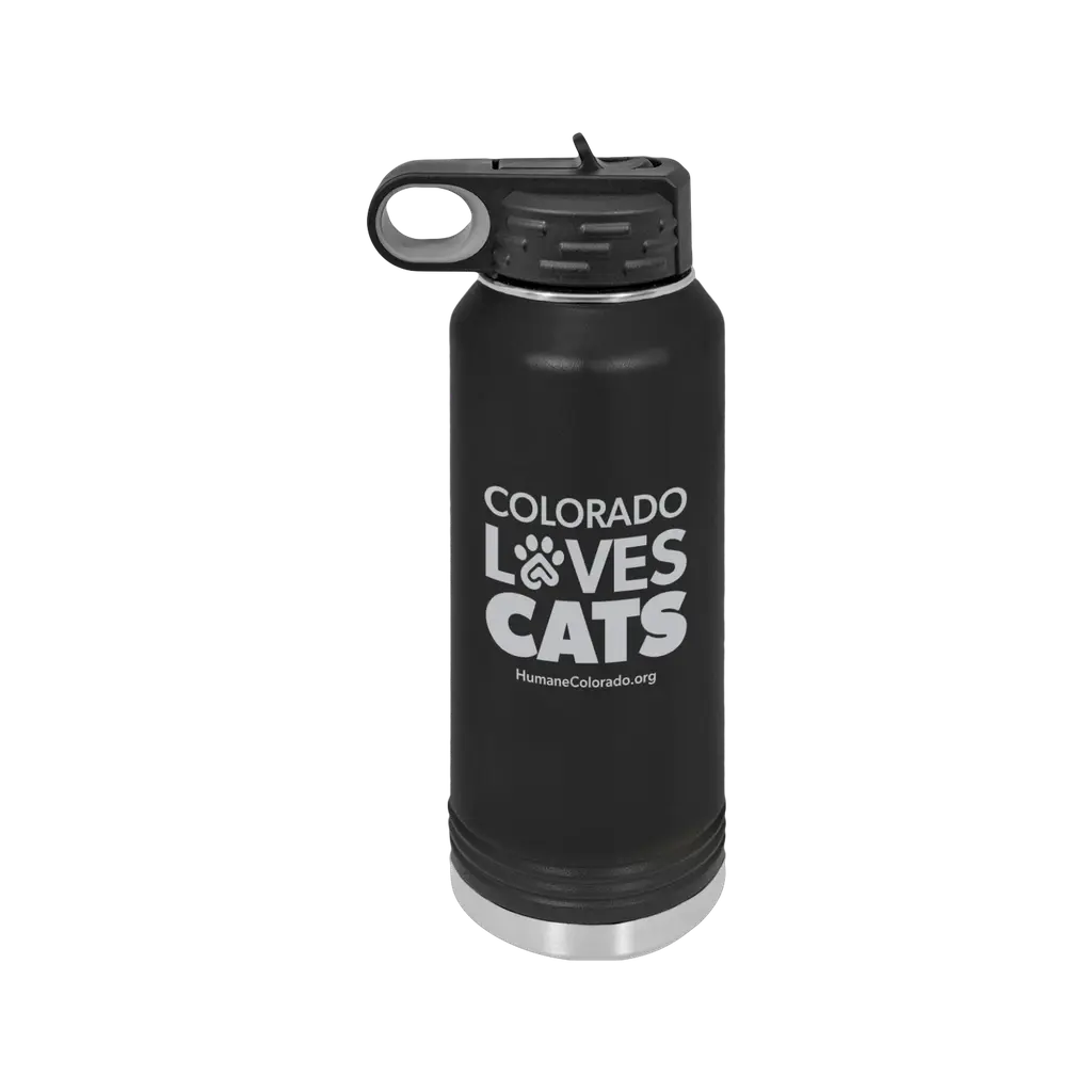 Colorado Loves Cats Water Bottle