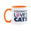 Colorado Loves Cats Two-Tone Ceramic Mug thumbnail 1