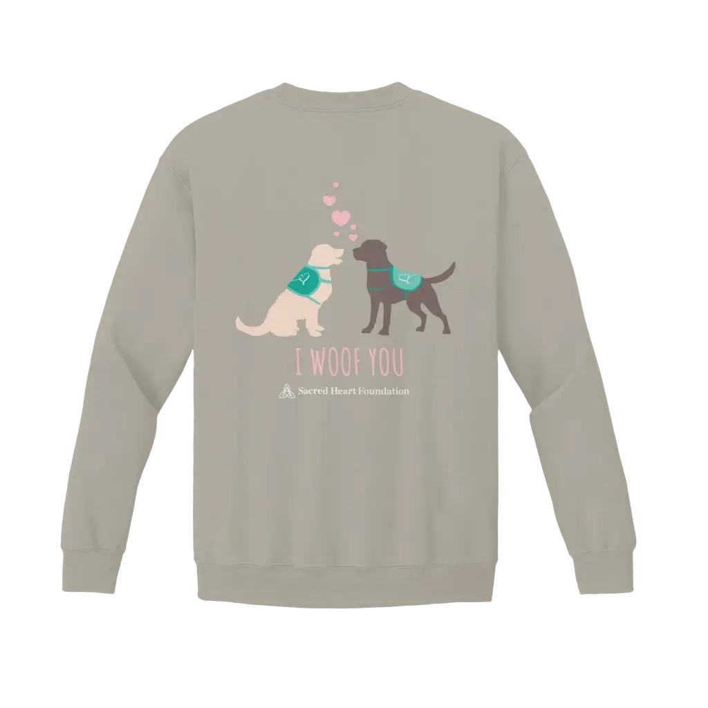 I Woof You: Gildan Crewneck Sweatshirt
