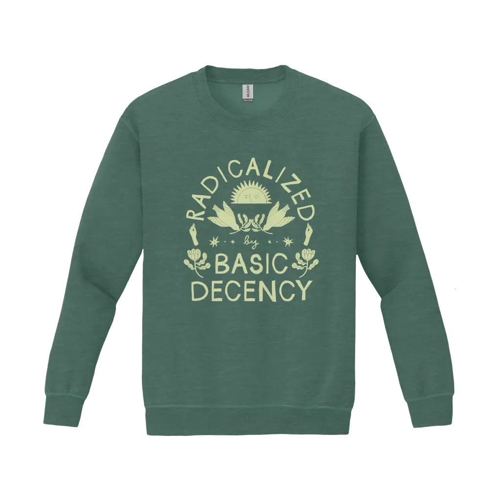 Radicalized by Basic Decency (heavy blend sweatshirt)