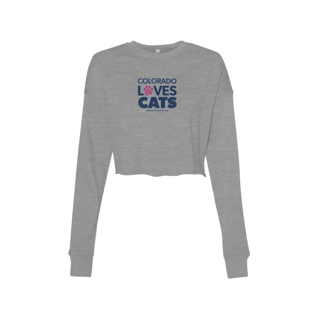 Colorado Loves Cats Crop Fleece