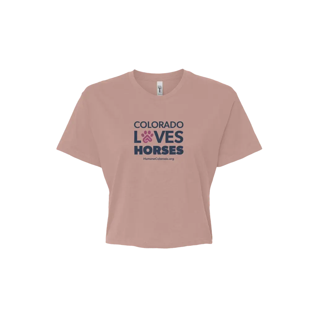 Colorado Loves Horses Crop Top