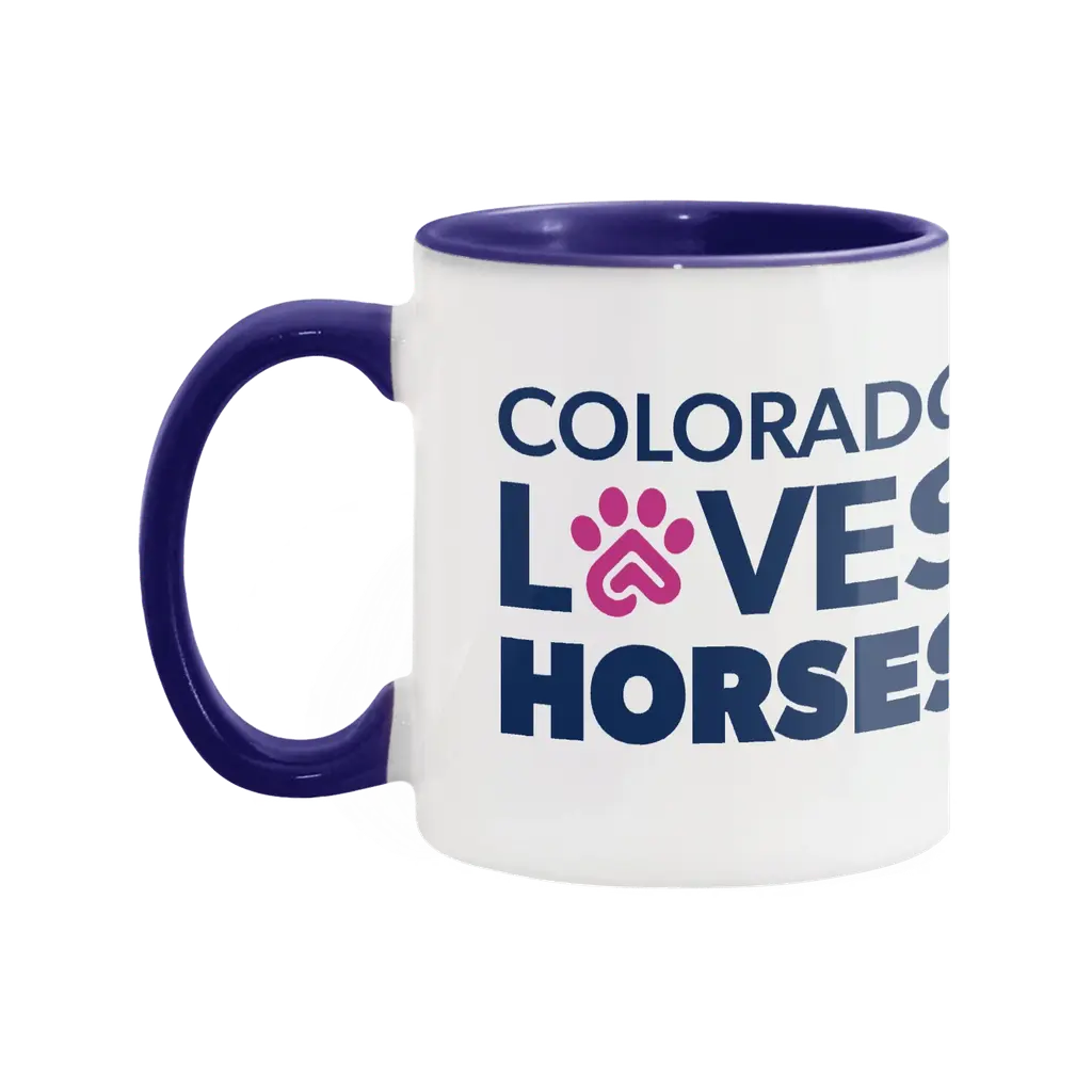 Colorado Loves Horses Two-Tone Ceramic Mug
