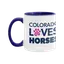 Colorado Loves Horses Two-Tone Ceramic Mug thumbnail 1