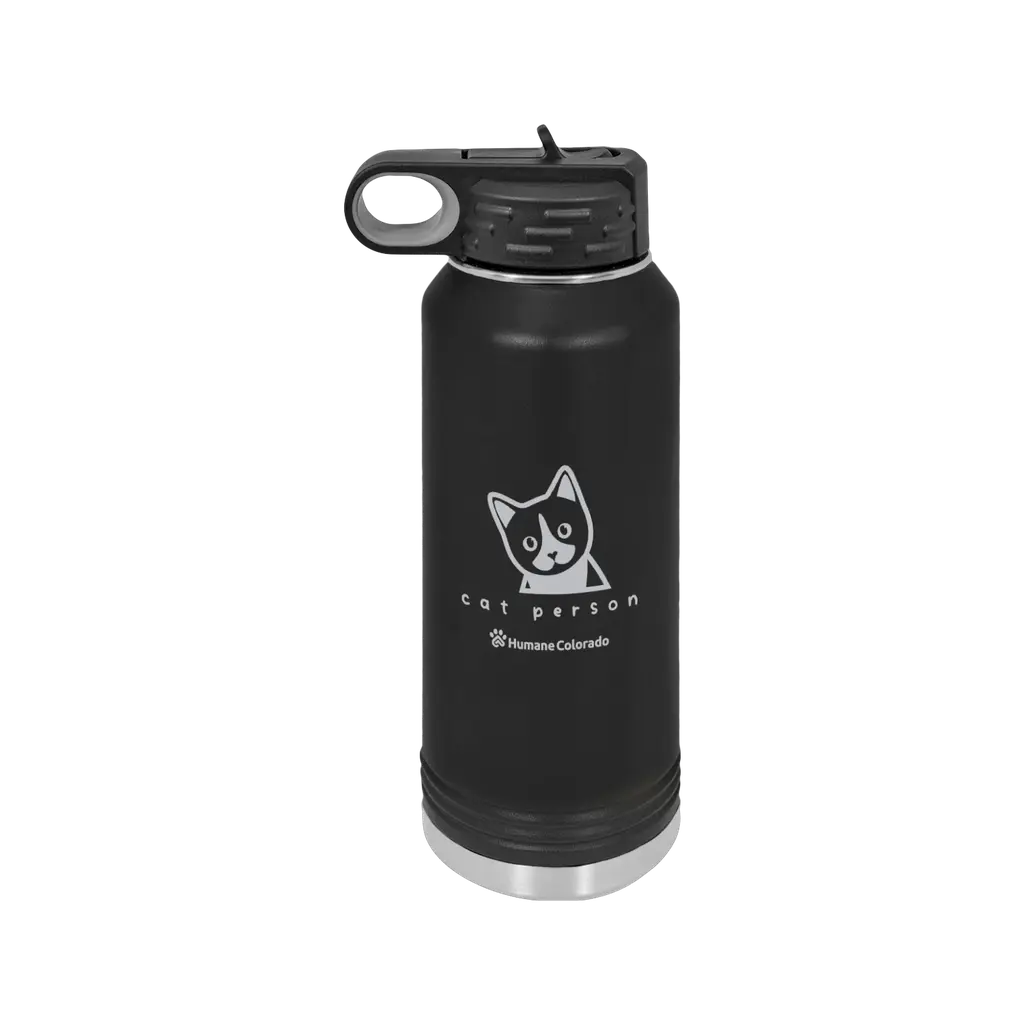 Cat Person Water Bottle