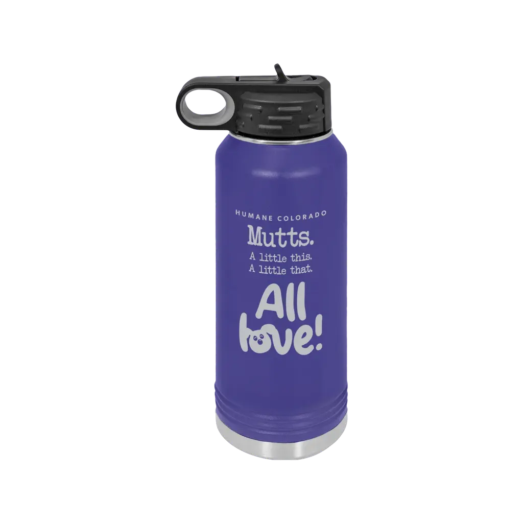 Mutts. All love! Water Bottle