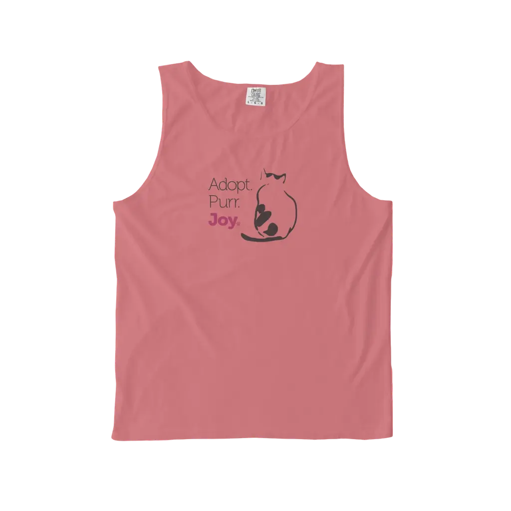 Adopt. Purr. Joy. Comfort Colors Tank