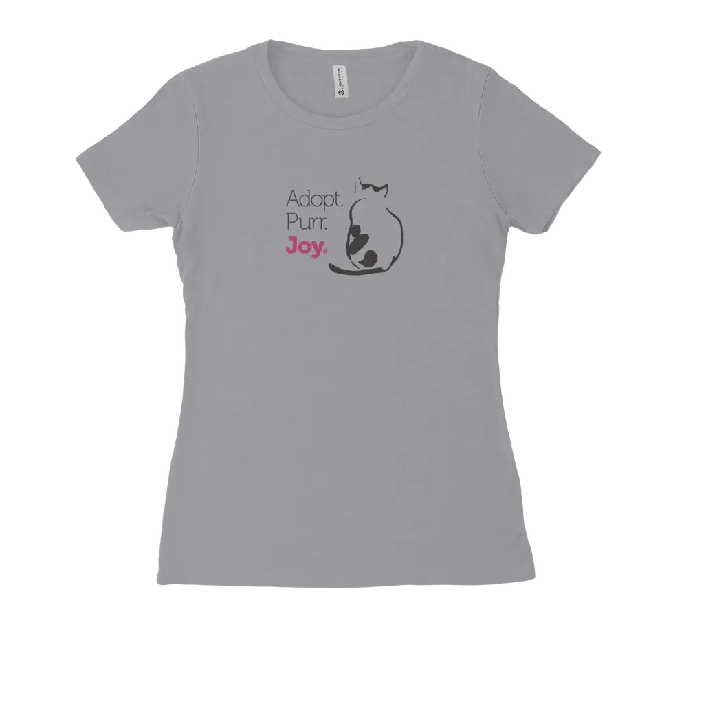 Adopt. Purr. Joy. Women's Fitted Tee