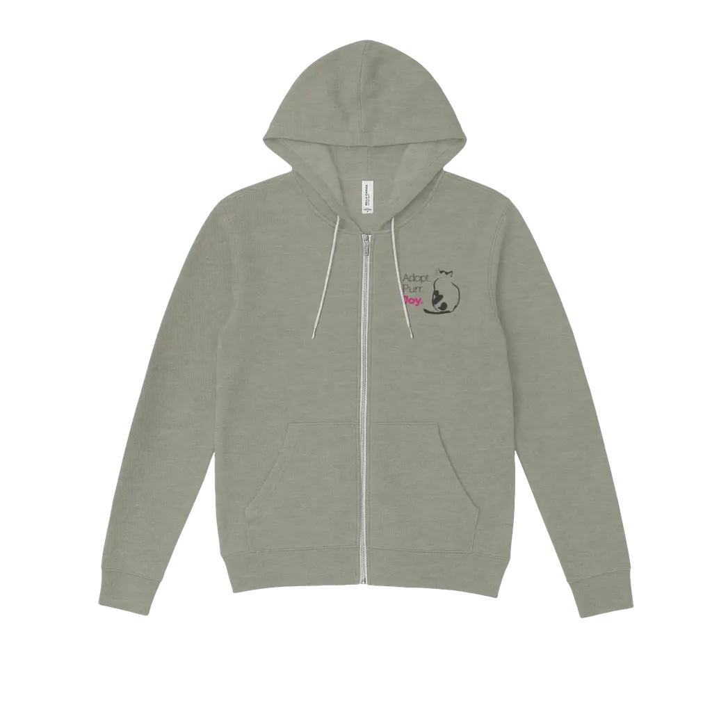 Adopt. Purr. Joy. Zip-Up