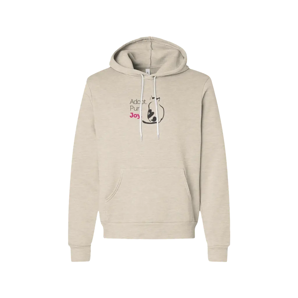 Adopt. Purr. Joy. Sponge Fleece Hoodie