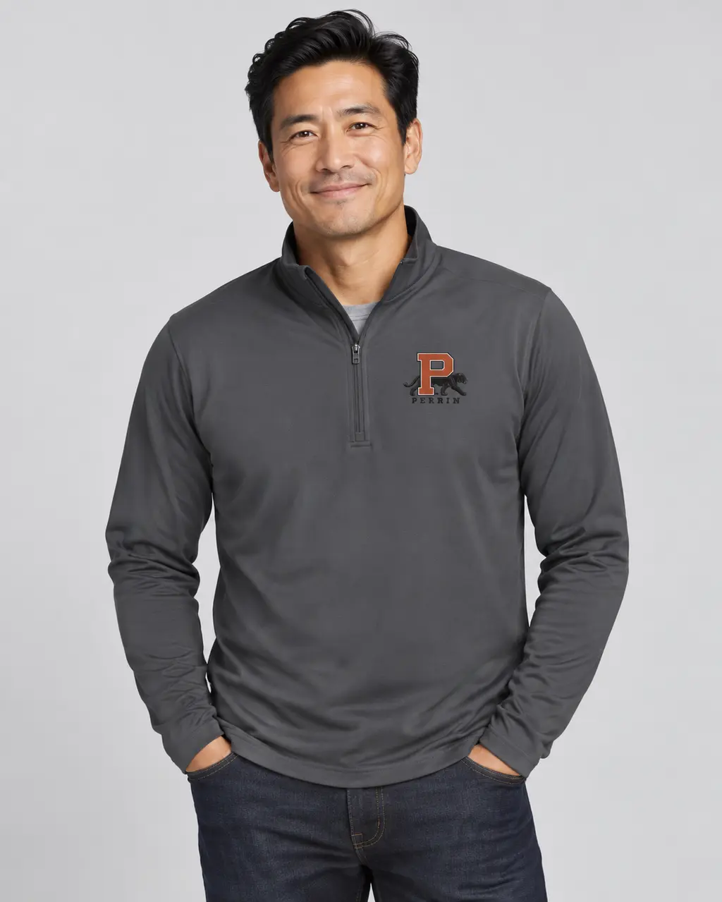 Prowling Panther Embroidered Performance Pullover