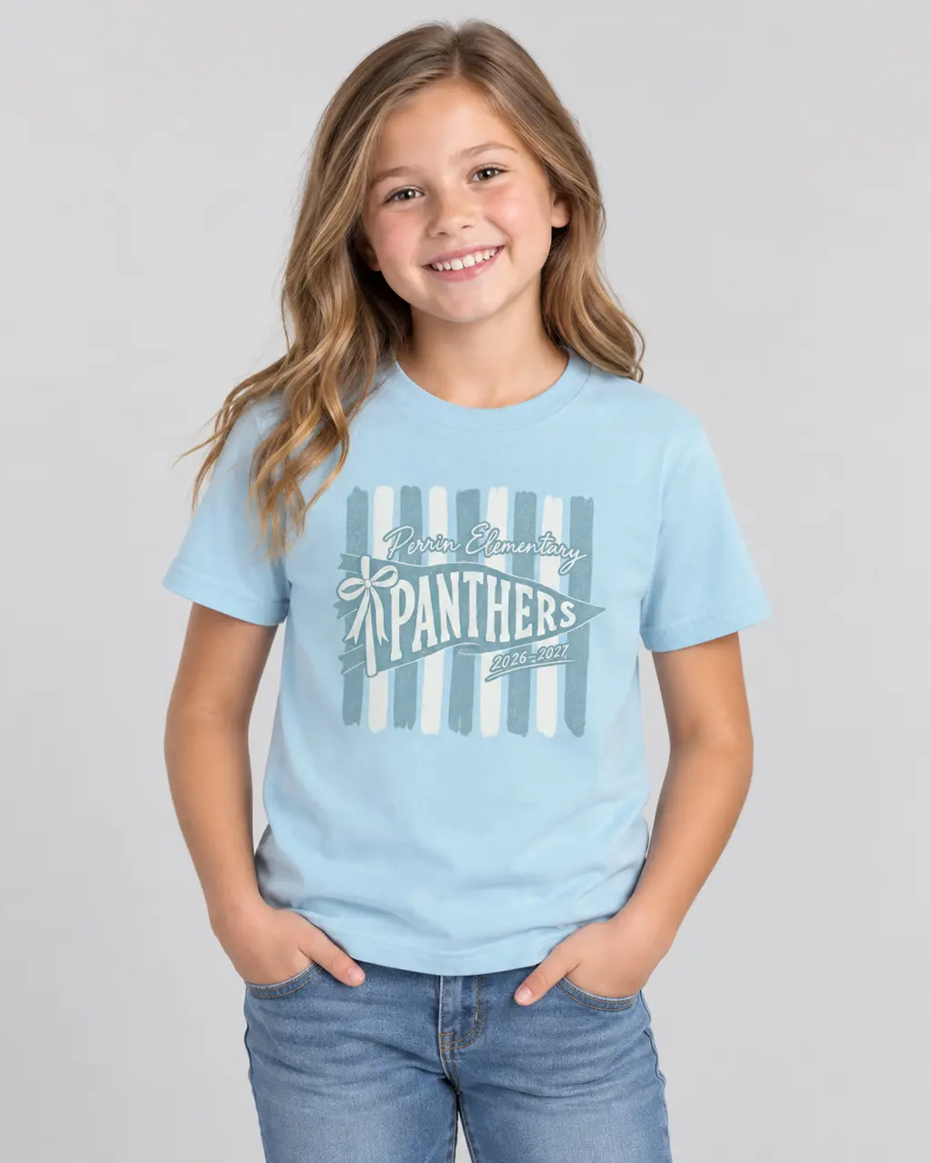 Vintage School Spirit Youth Tee in Blue