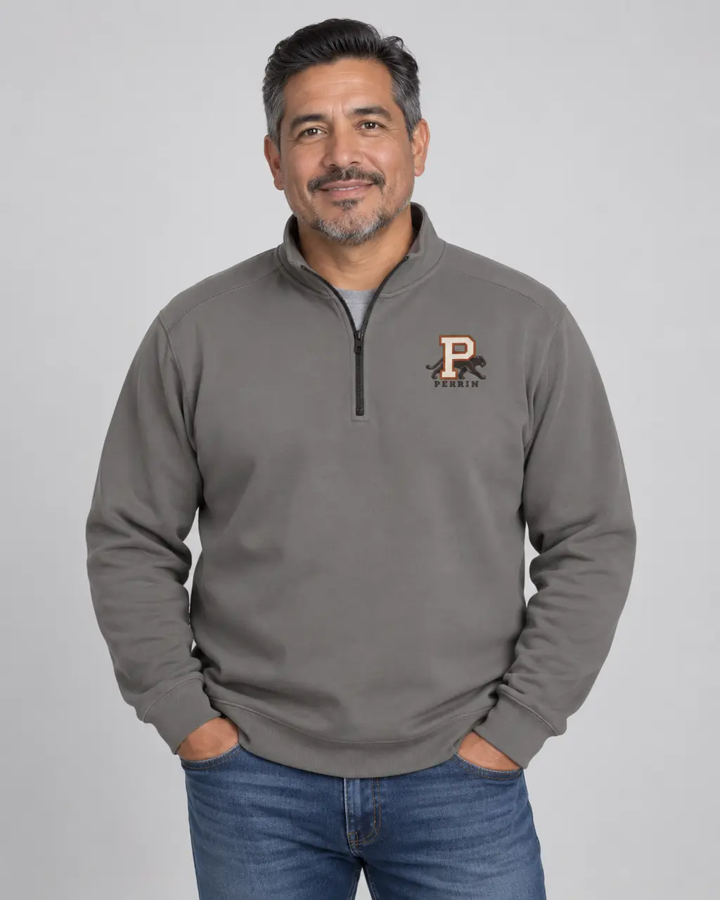 Prowling Panther Embroidered Quarter Zip