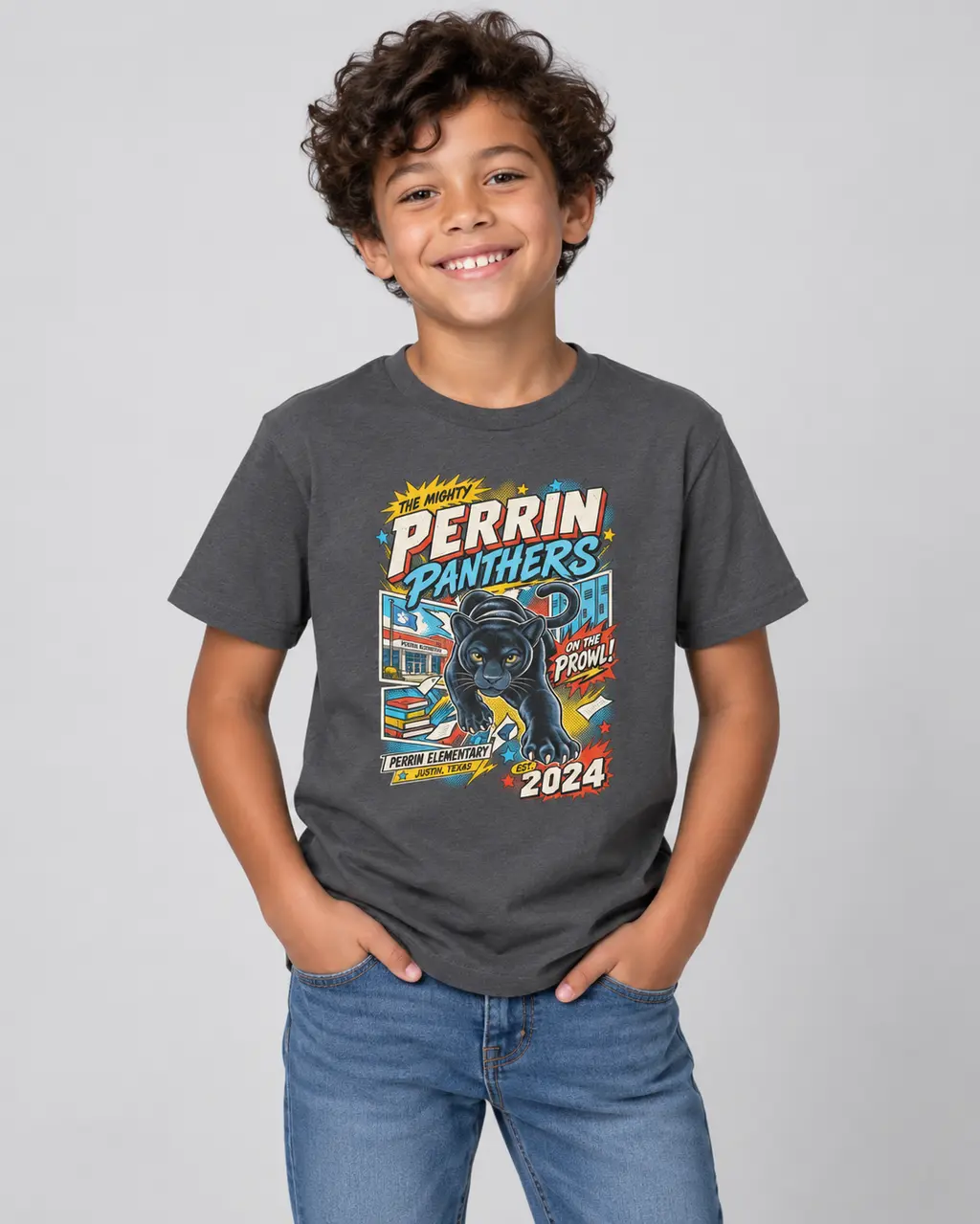 Mighty Panther Comic Youth Tee