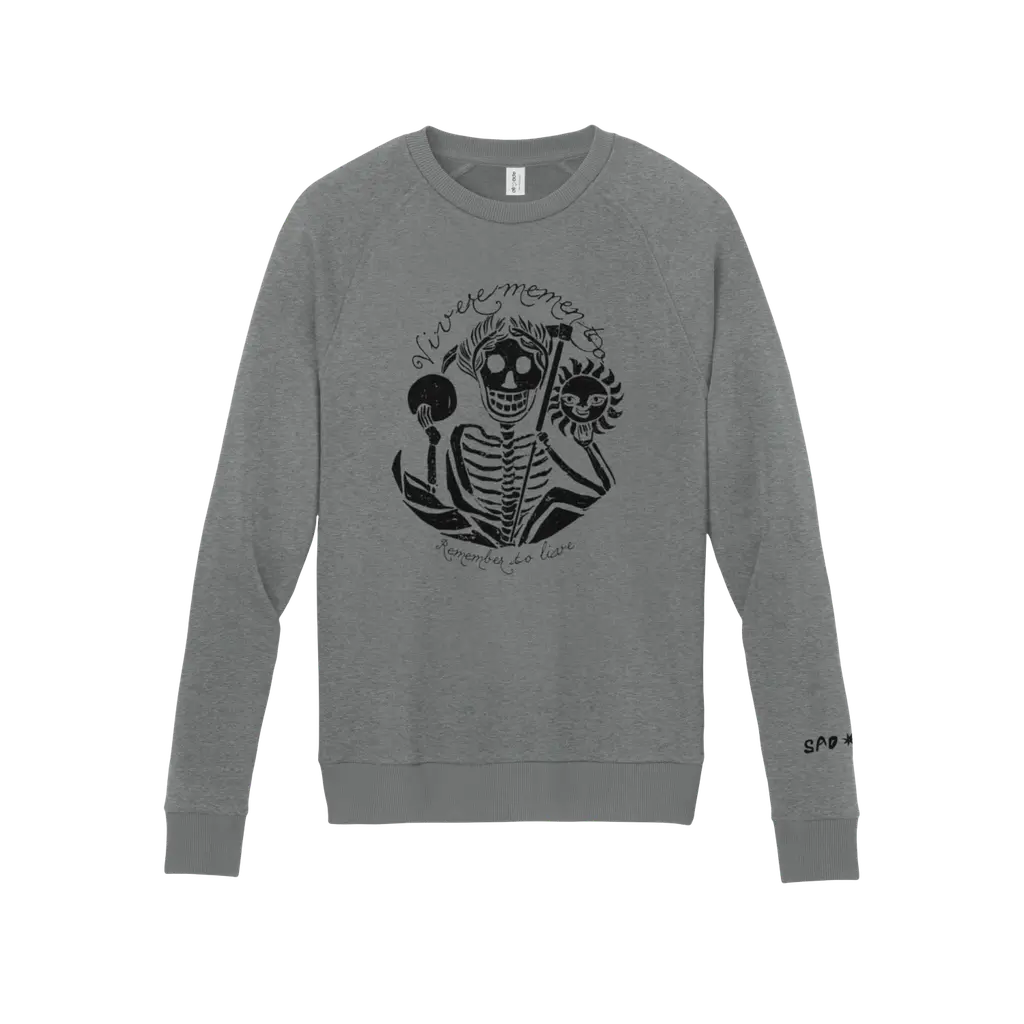 Vivere Memento (Remember to Live) organic sweatshirt
