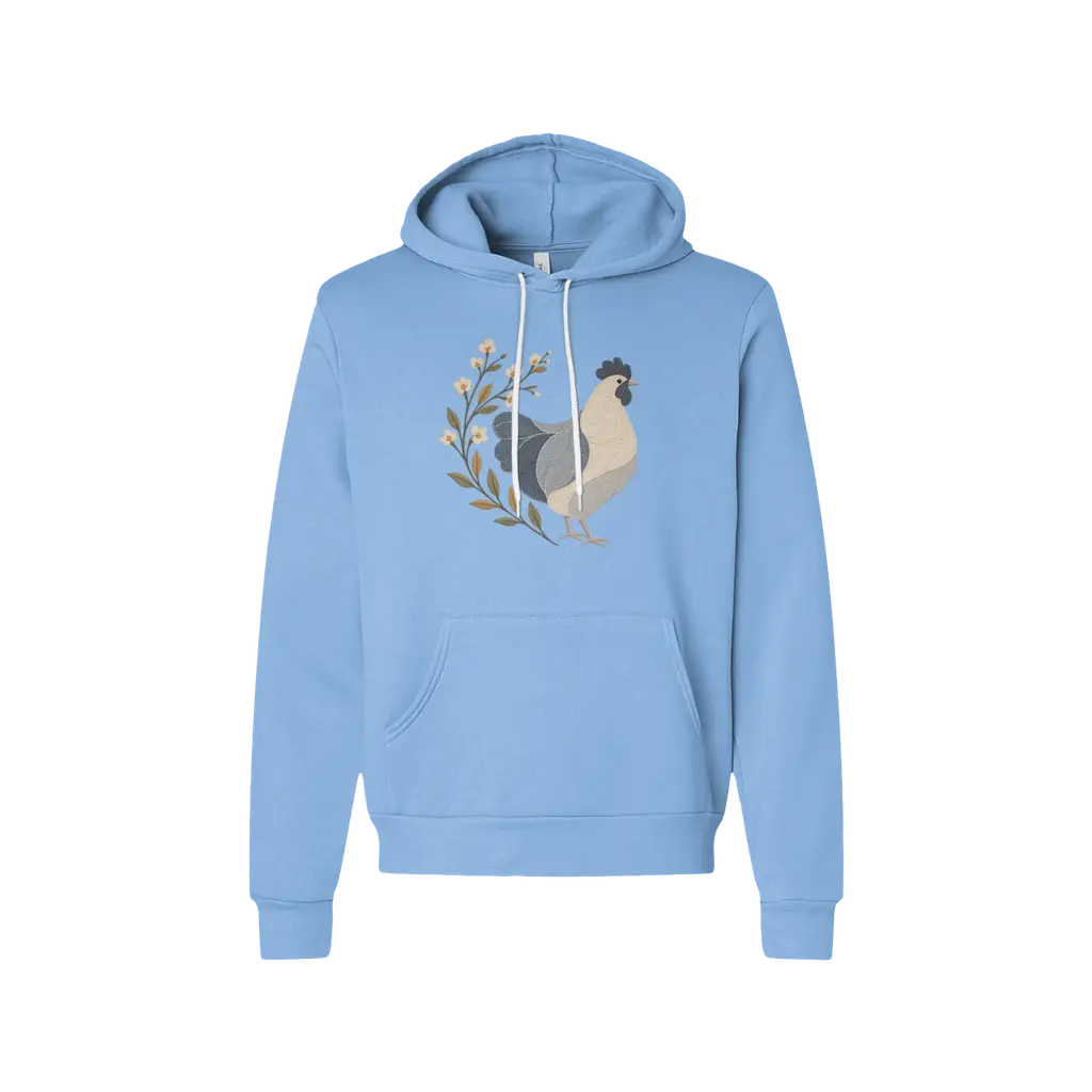 The Painted Hen Blue Blossom Hoodie