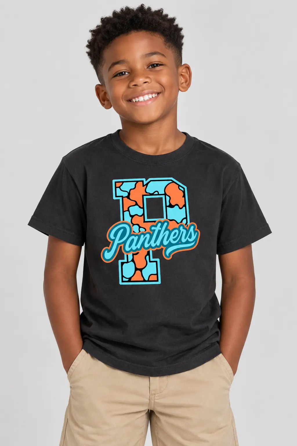 Camo Panthers Youth Tee