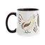 Three Painted Hens Black Mug thumbnail 1