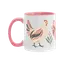Three Painted Hens Pink Mug thumbnail 1