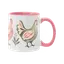Three Painted Hens Pink Mug thumbnail 2