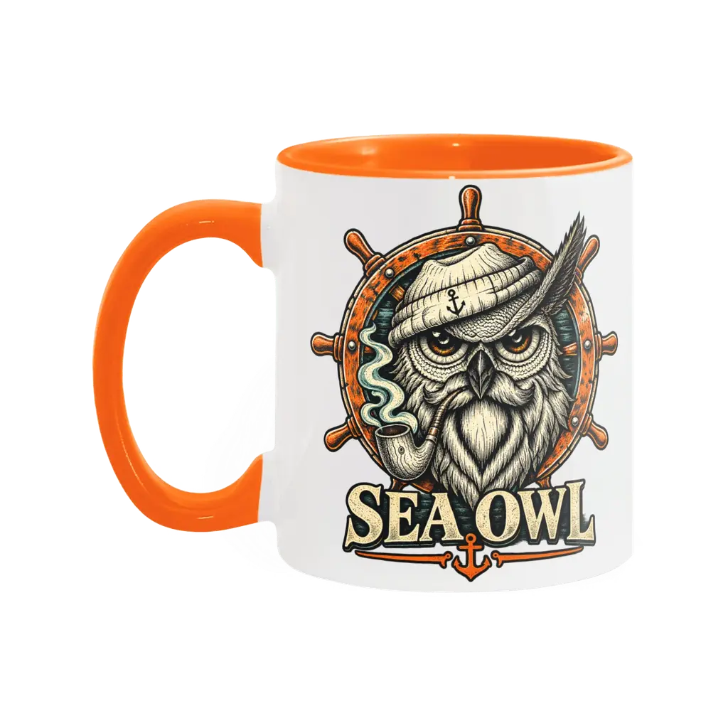 Sea Owl — Captain’s Coffee Two-Tone Mug