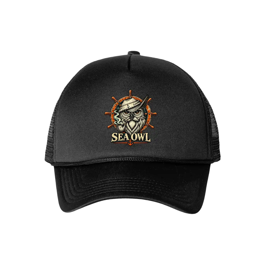Sea Owl — Dockside Essentials Foam Trucker Cap