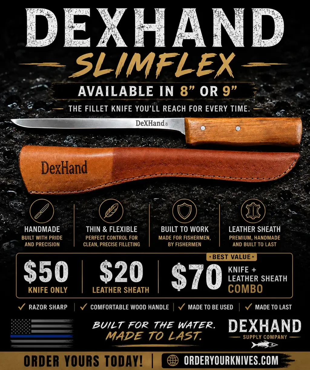 DeXHand SlimFlex Fillet Knife – 1095 High-Carbon Steel