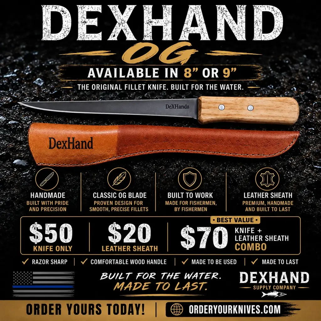 DeXHand OG Stiff Fillet Knife – 1095 High-Carbon Steel