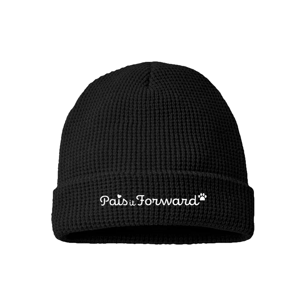 Pais Embroidered Waffle Cuffed Beanie
