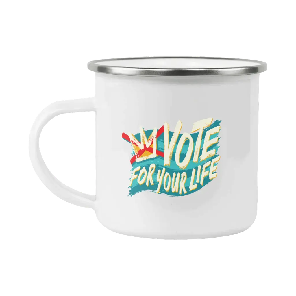 No Kings 4 - Vote for Your Life Camping Mug