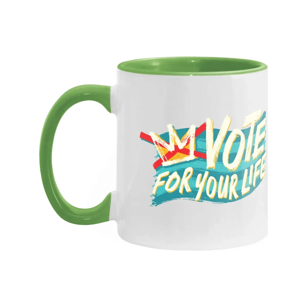 No Kings 4 - Vote for Your Life Two-Tone Mug