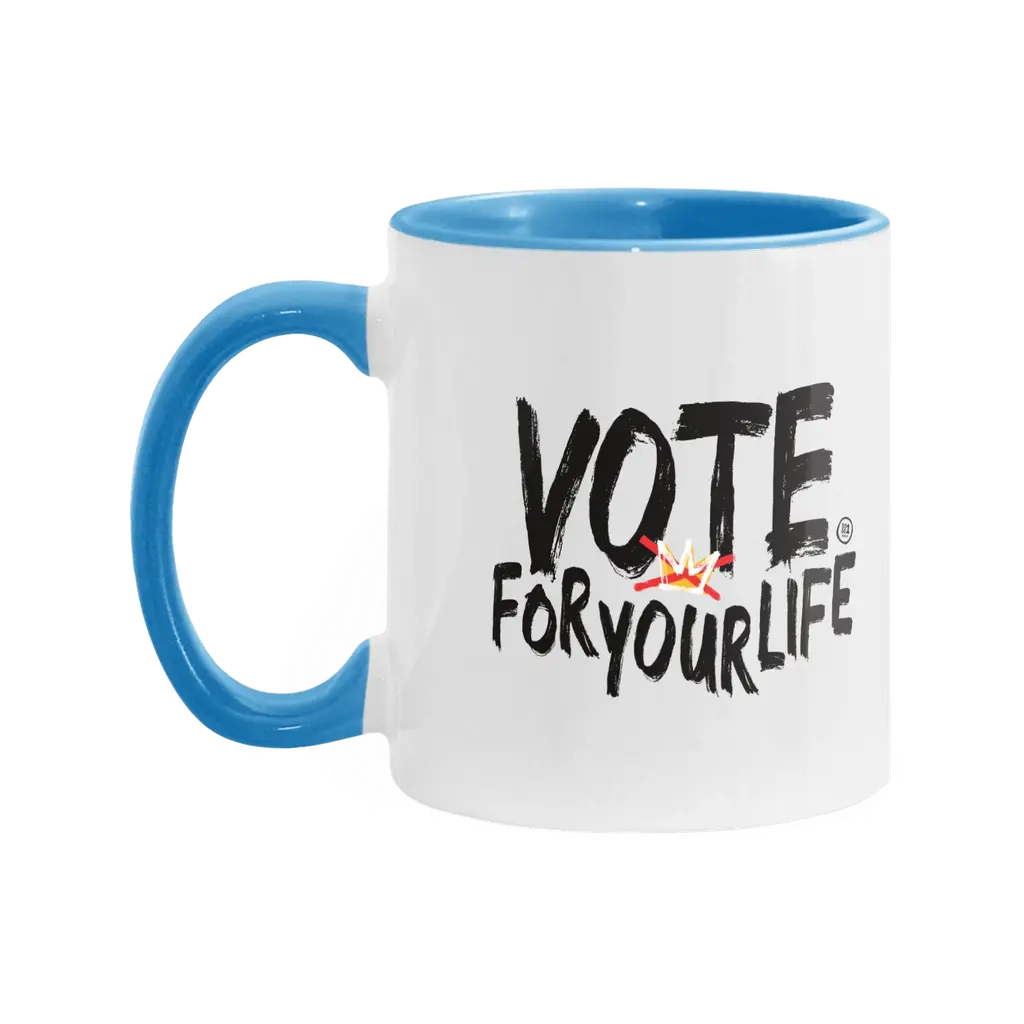 No Kings 4 - Vote for Your Life Two-Tone Mug
