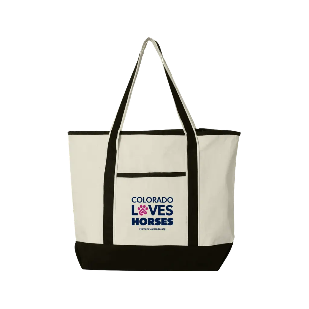 Colorado Loves Horses Large Tote
