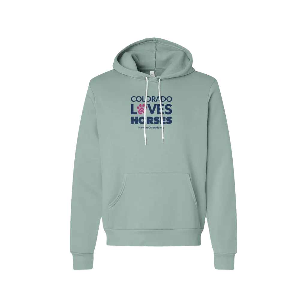 Colorado Loves Horses Sponge Fleece Hoodie