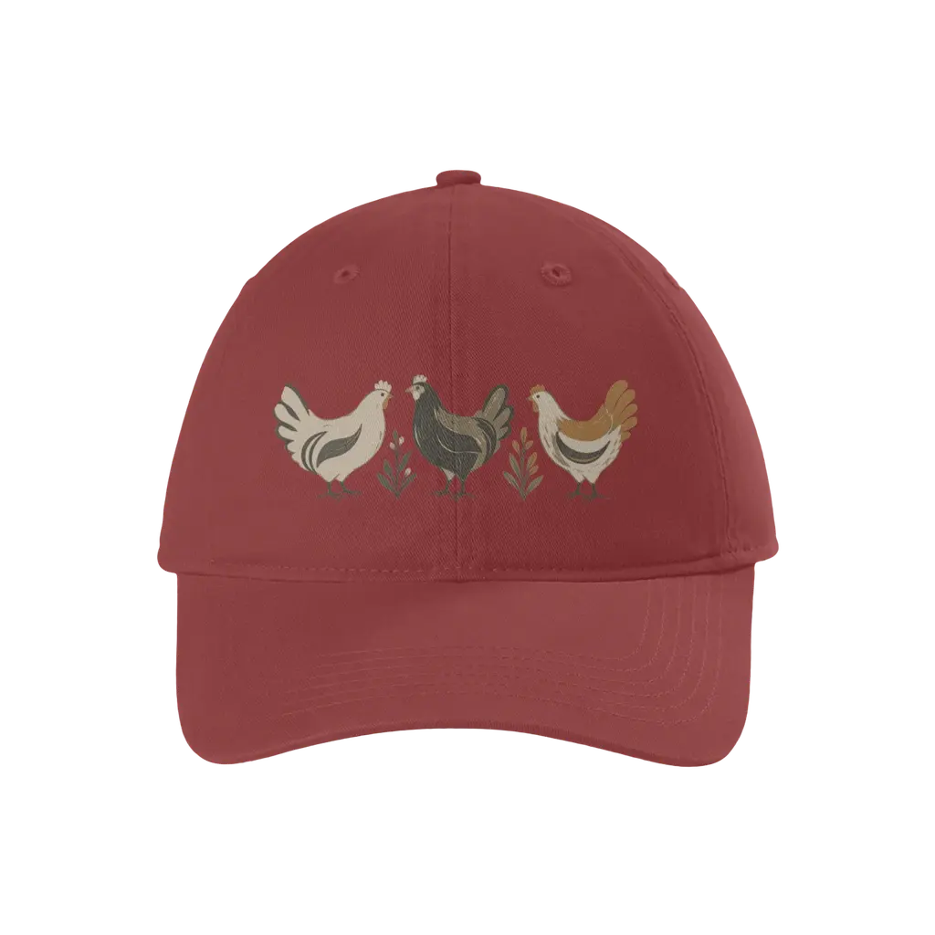 Three Painted Hens Cap