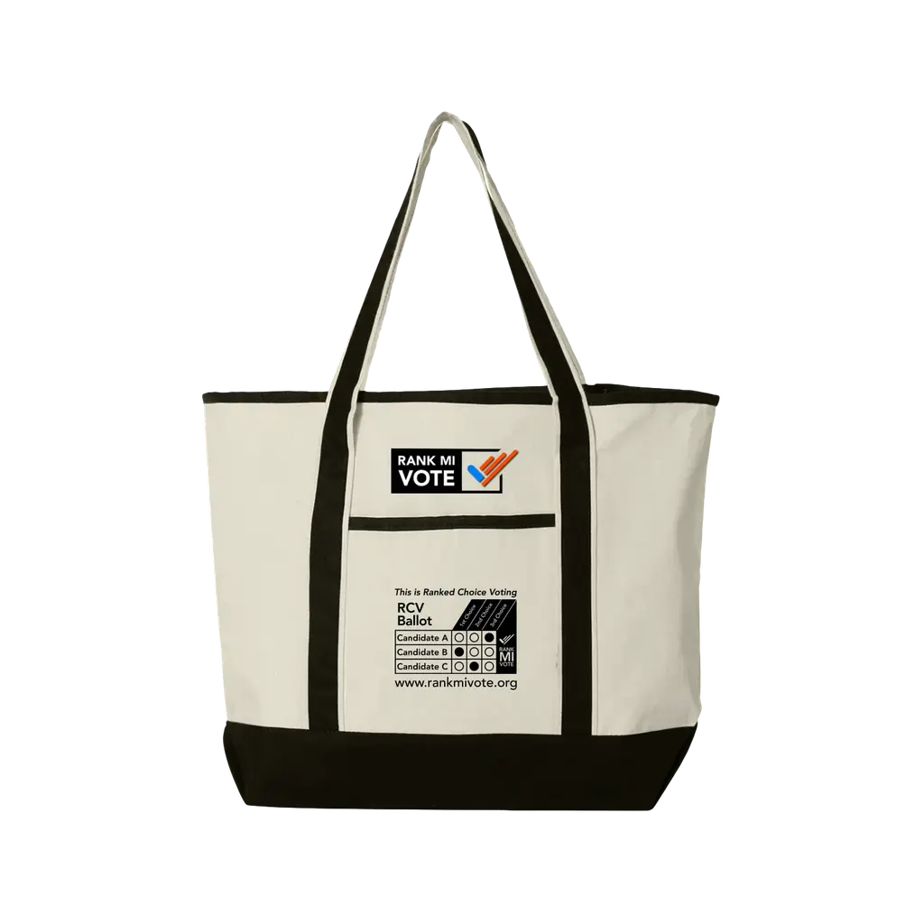 Example Ballot Large Canvas Tote Bag