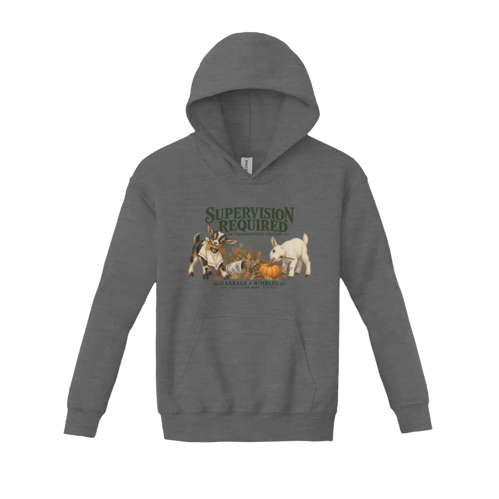 Garbage + Nimbles Supervision Required Youth Heavy Blend Hoodie