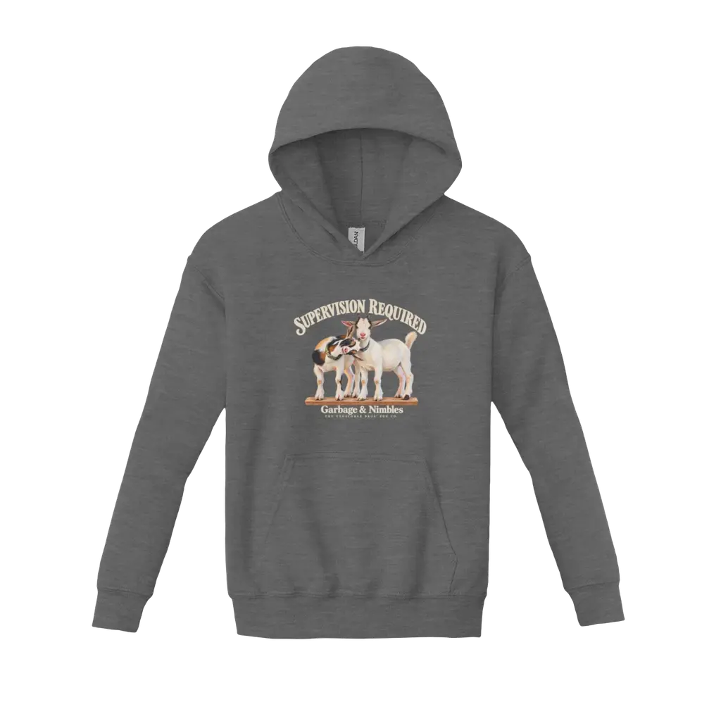 Garbage + Nimbles Supervision Required Youth Heavy Blend Hoodie