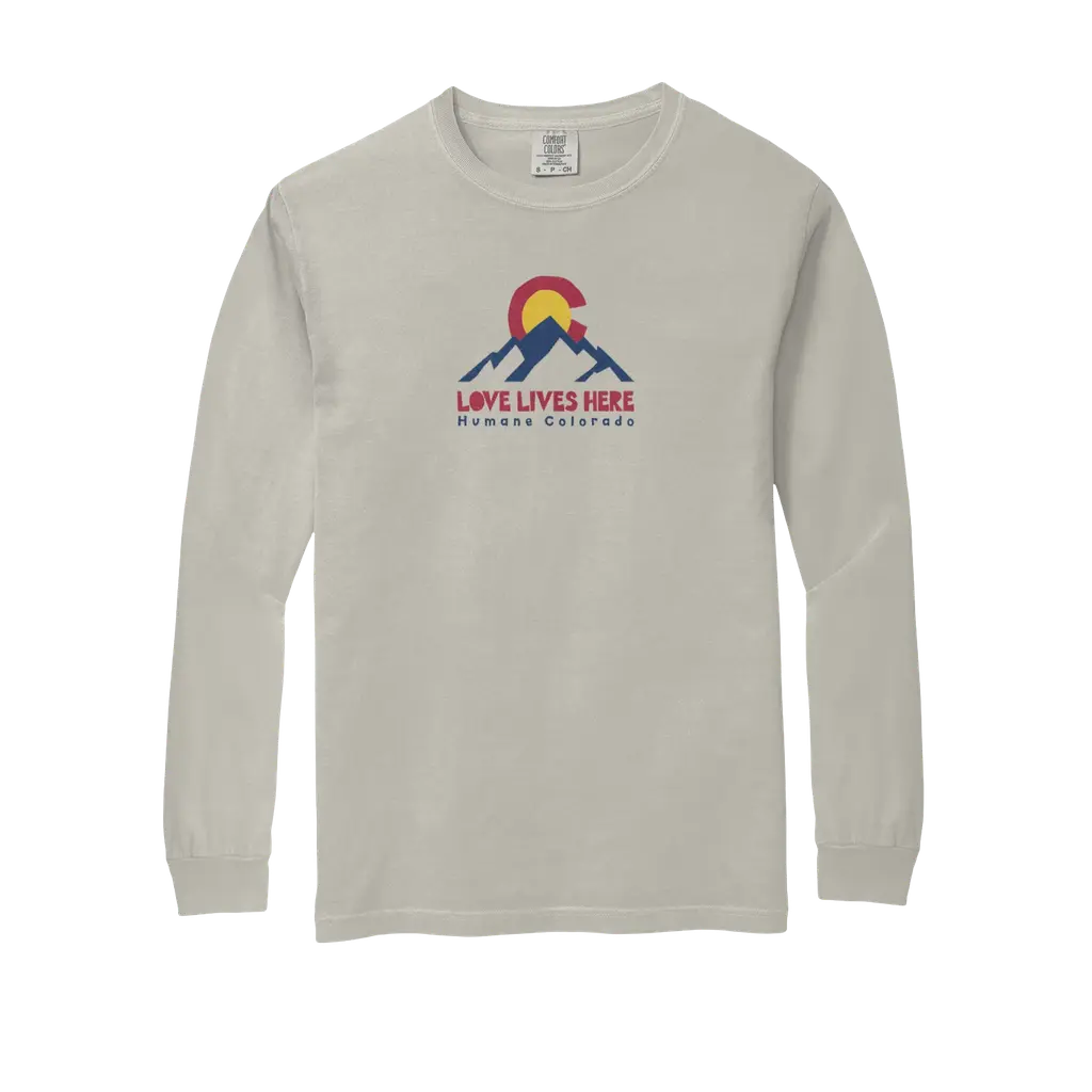 Love Lives Here Comfort Colors Long Sleeve