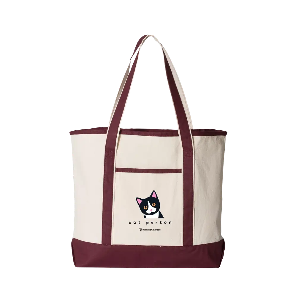 Cat Person Large Tote